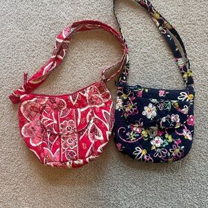 Vera Bradley Red and Black Floral Crossbody Bags